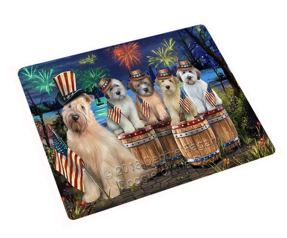 4Th Of July Independence Day Fireworks Wheaten Terriers At The Lake Blanket Blnkt75621