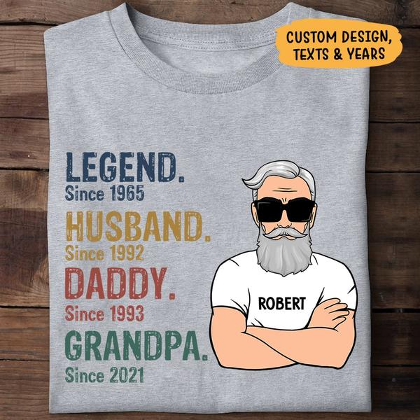 Vintage Legend Husband Since Years Old Man, Personalized Shirt