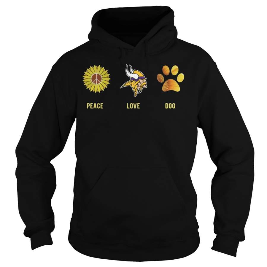 Minnesota Vikings peace love dog – Hoodie