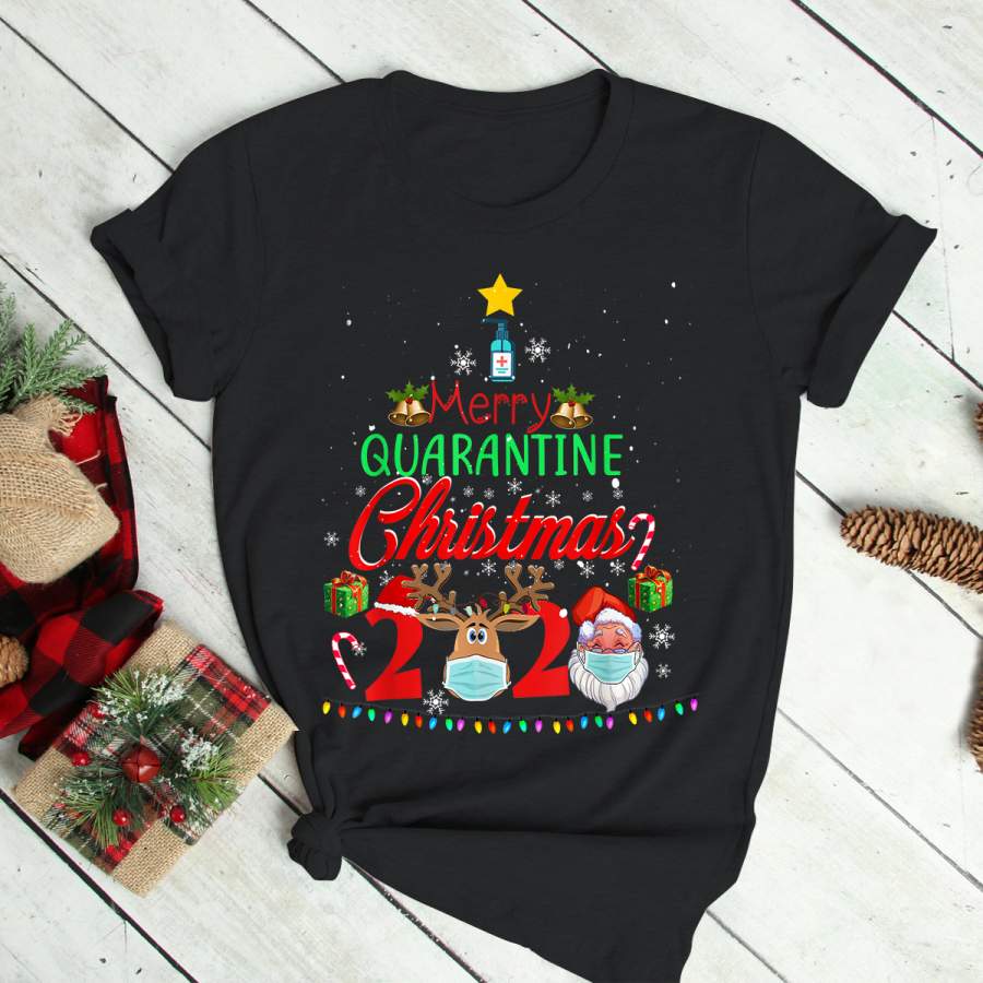 Merry Quarantine Christmas 2020 Pajamas Family Matching Xmas T-Shirt