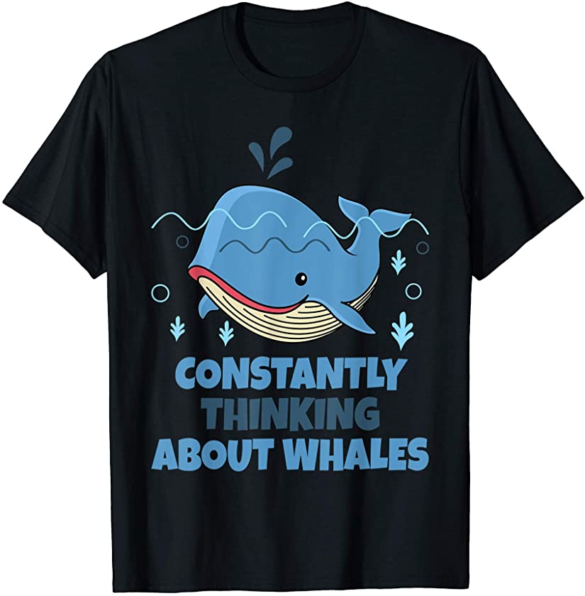 Funny Whale Gifts for Boys | Cute Ocean Blue Whale Lovers T-Shirt