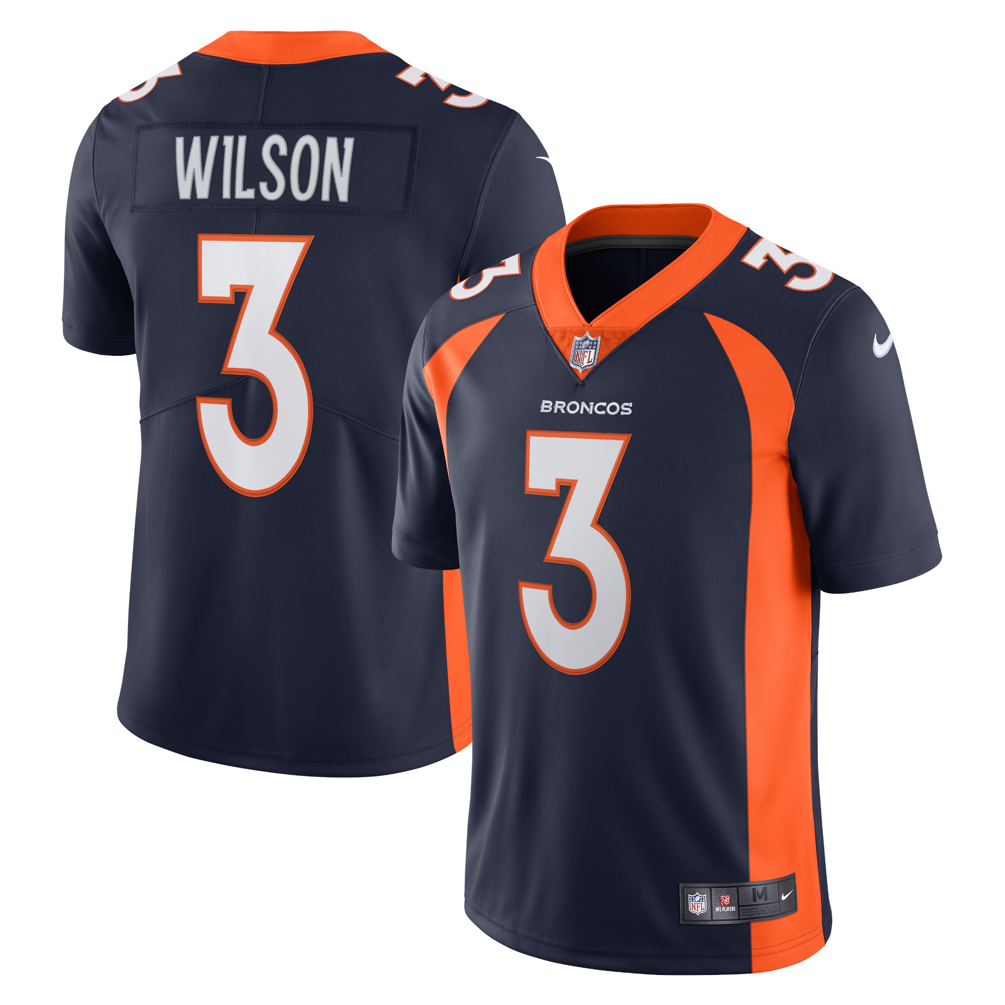 Men’s Denver Broncos Russell Wilson Navy Alternate Vapor Limited Jersey