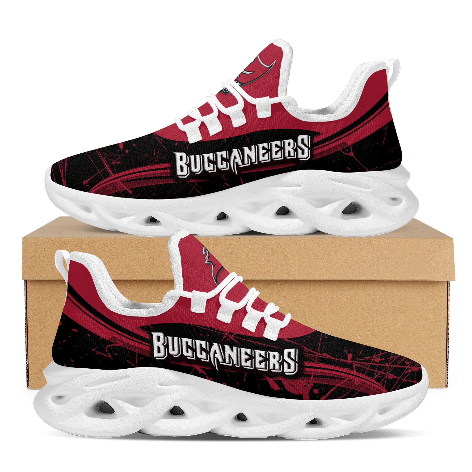 Tampa Bay Buccaneers Splash Colors Design Trending Max Soul Clunky Sneaker Shoes For Mens Womensamerican Football Team Fans