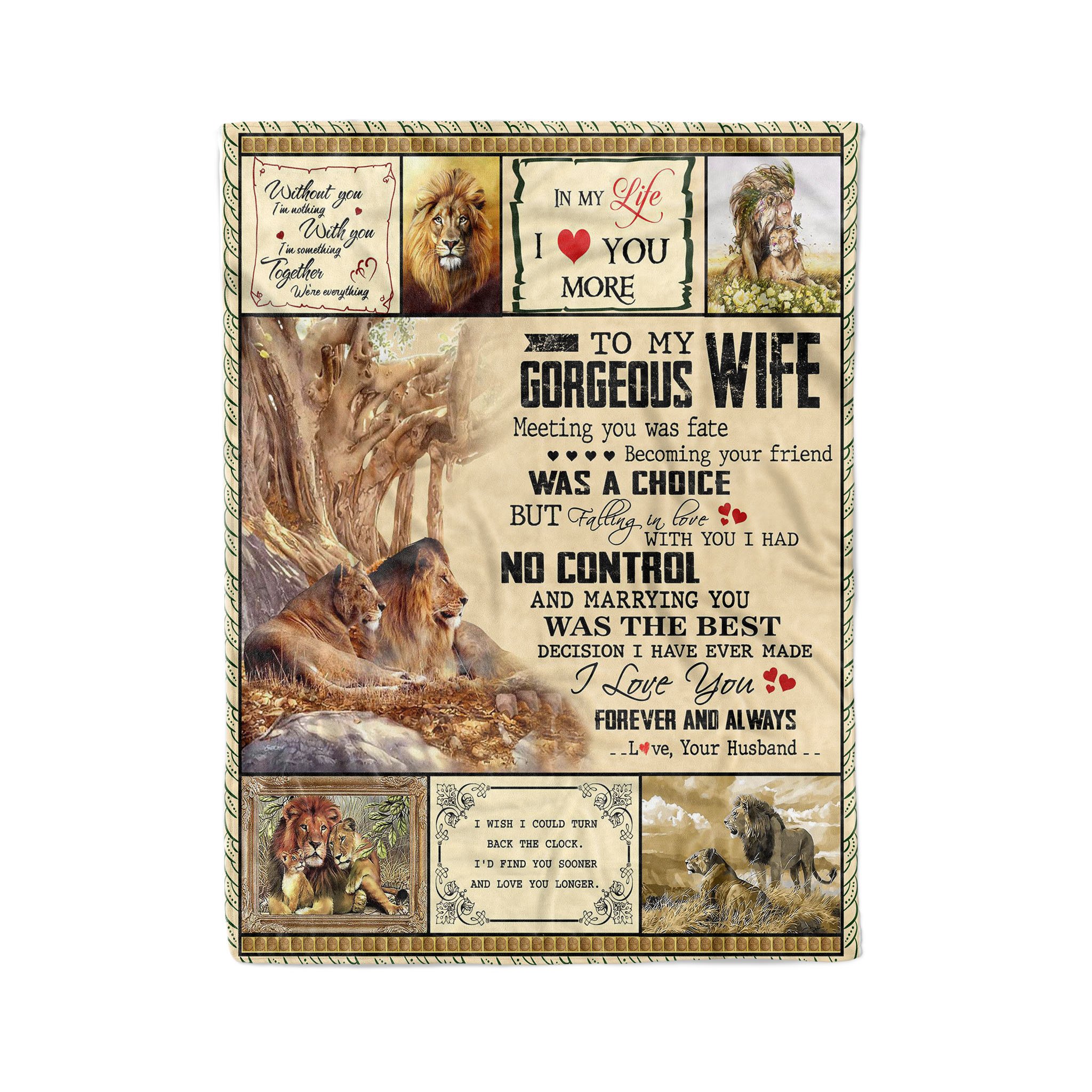 Fleece Lion Blanket Husband To Wife Meeting You Was Fate