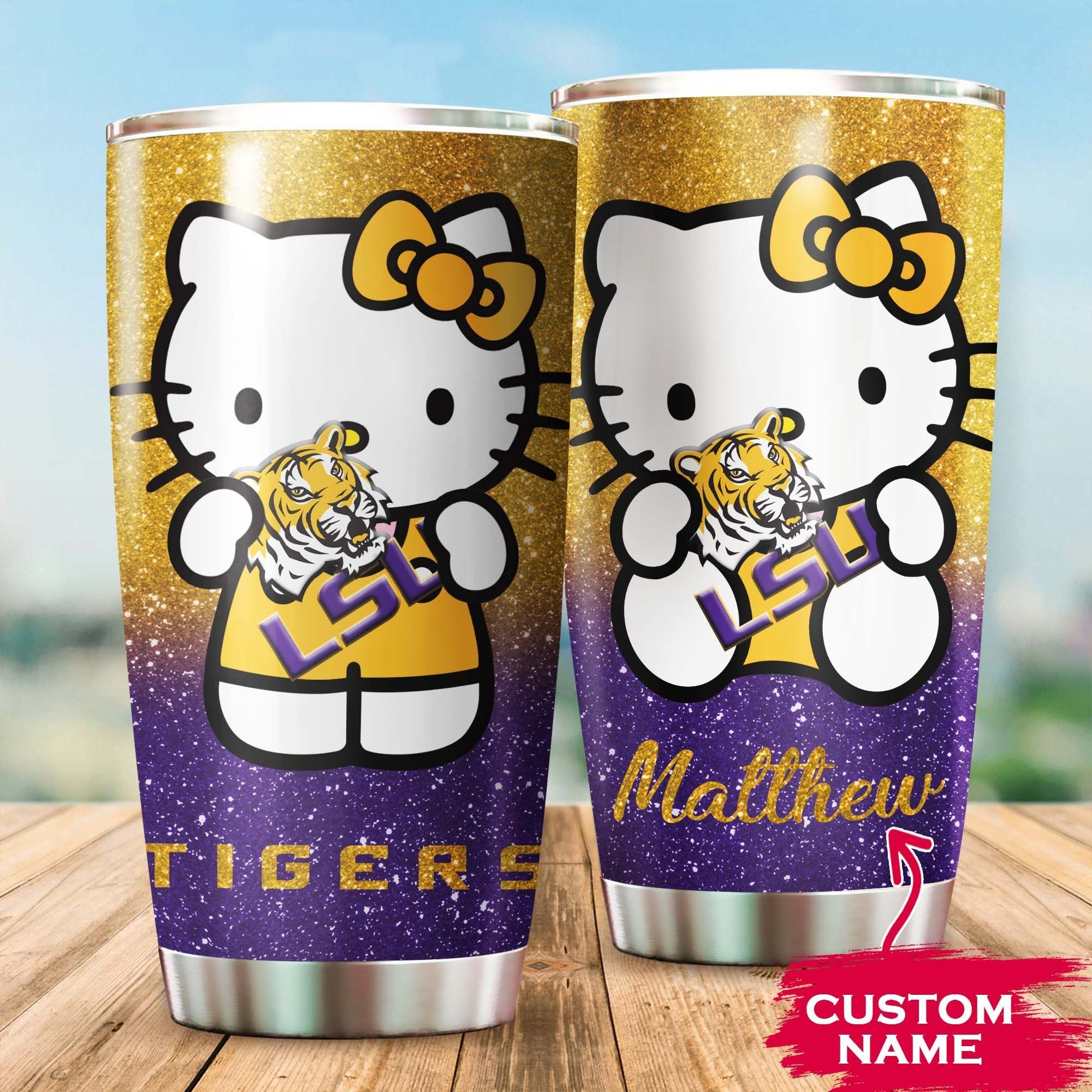 Buy Lsu Tigers Hello Kitty Custom Name Tumbler