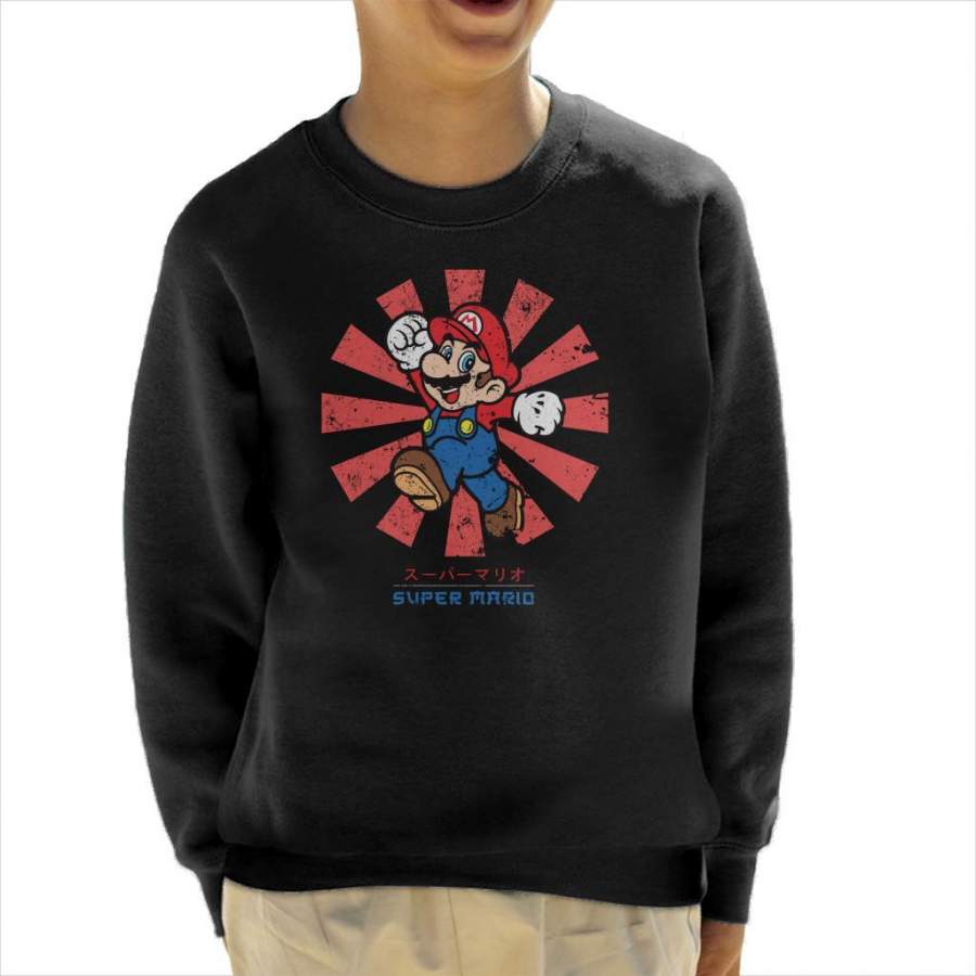 Super Mario Retro Japanese Kid’s Sweatshirt