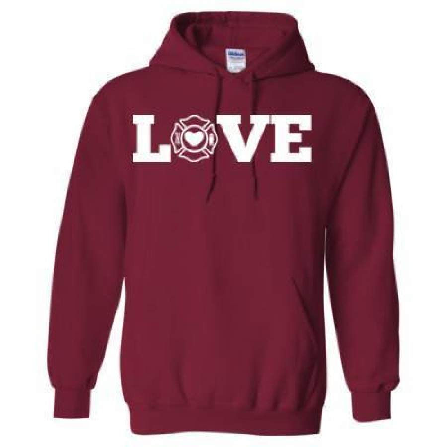 AGR Love Firefighter – Heavy Blend™ Hooded Sweatshirt