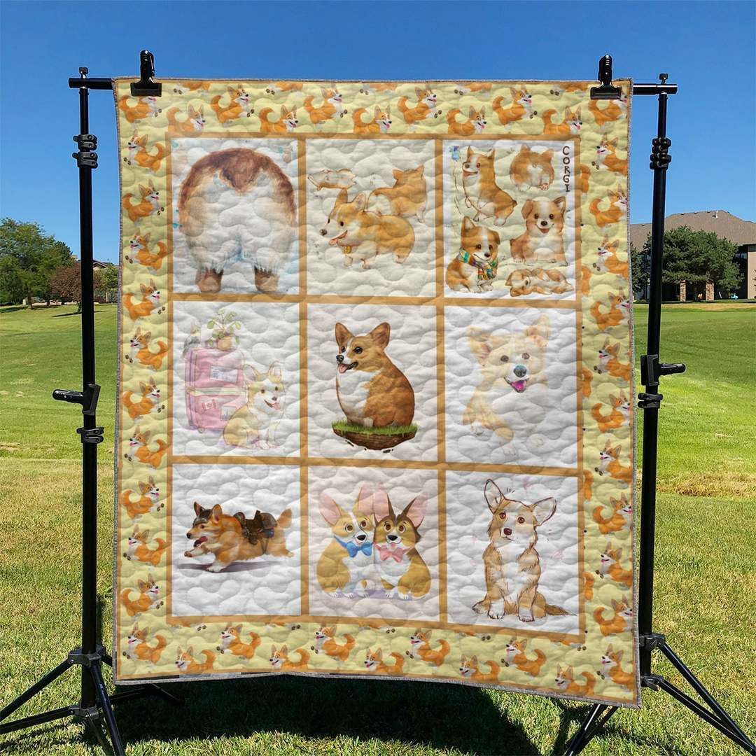 Corgi Dog HUR31567 3D Customized Quilt CAMLI2407