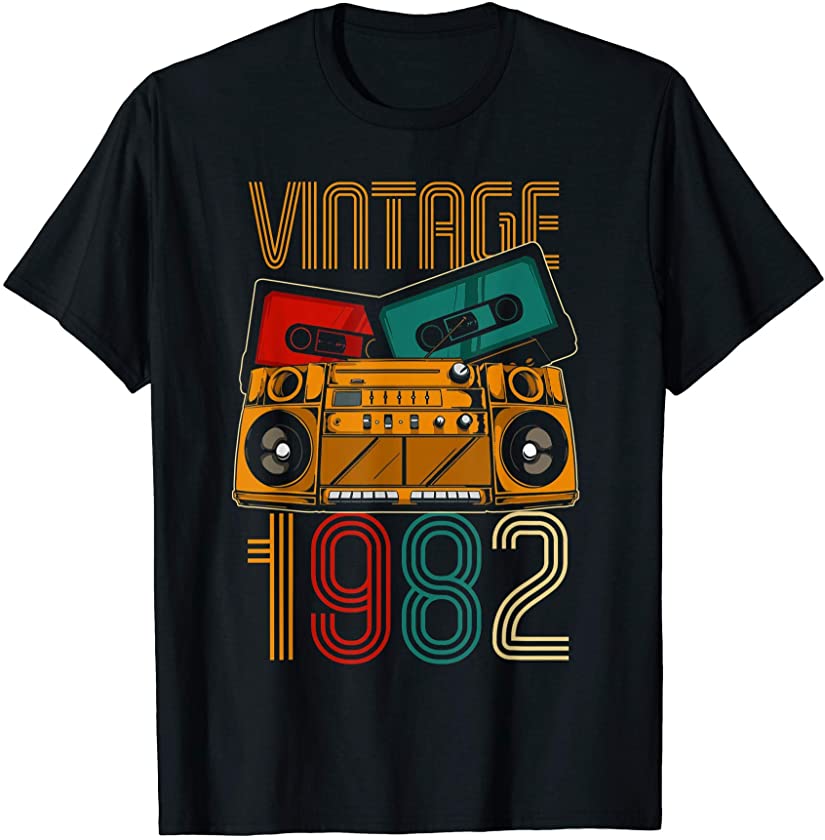 39th Birthday Gifts – Years Old Vintage 1982 T-Shirt