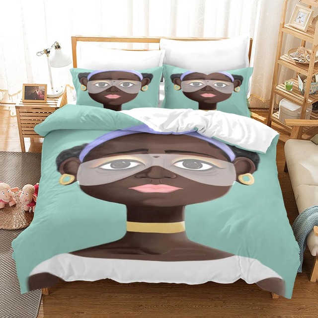 3D African Fashion Sexy Bedding Set Modern Beautiful Duvet Cover Set Queen King Sizebed Set