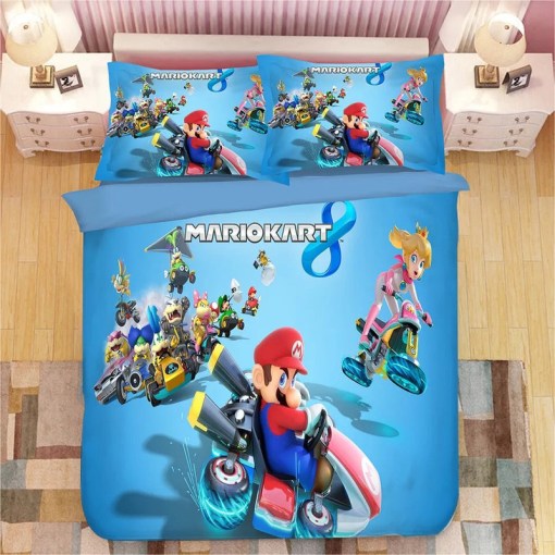 Super Smash Bros Ultimate Mario 13 Duvet Cover Pillowcase Home Decor 3D Bedding Set