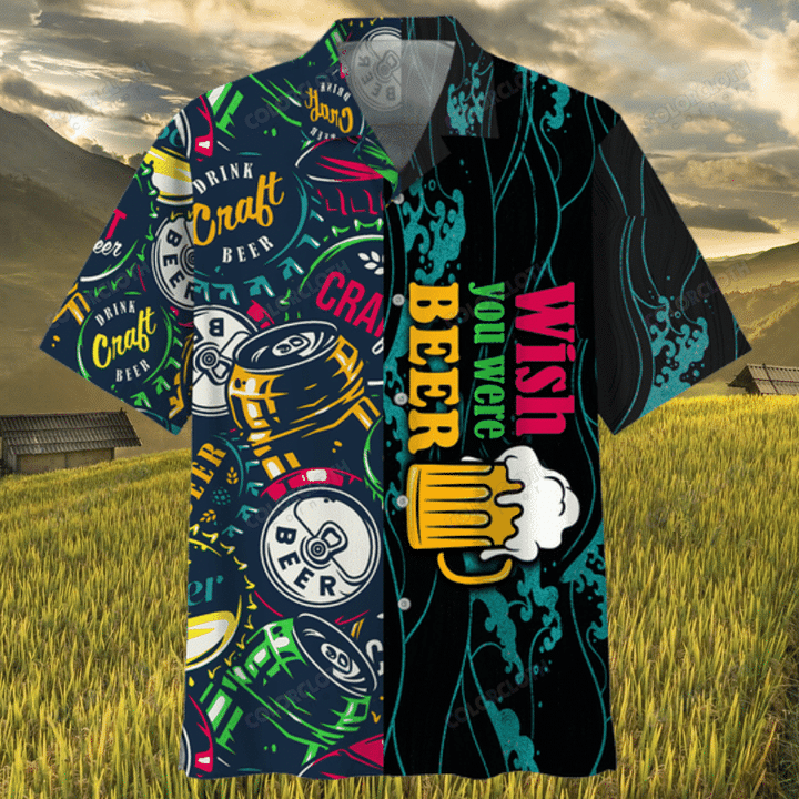 Wish You Were Beer Hawaiian Shirt | Unisex | Adult | Hw5131