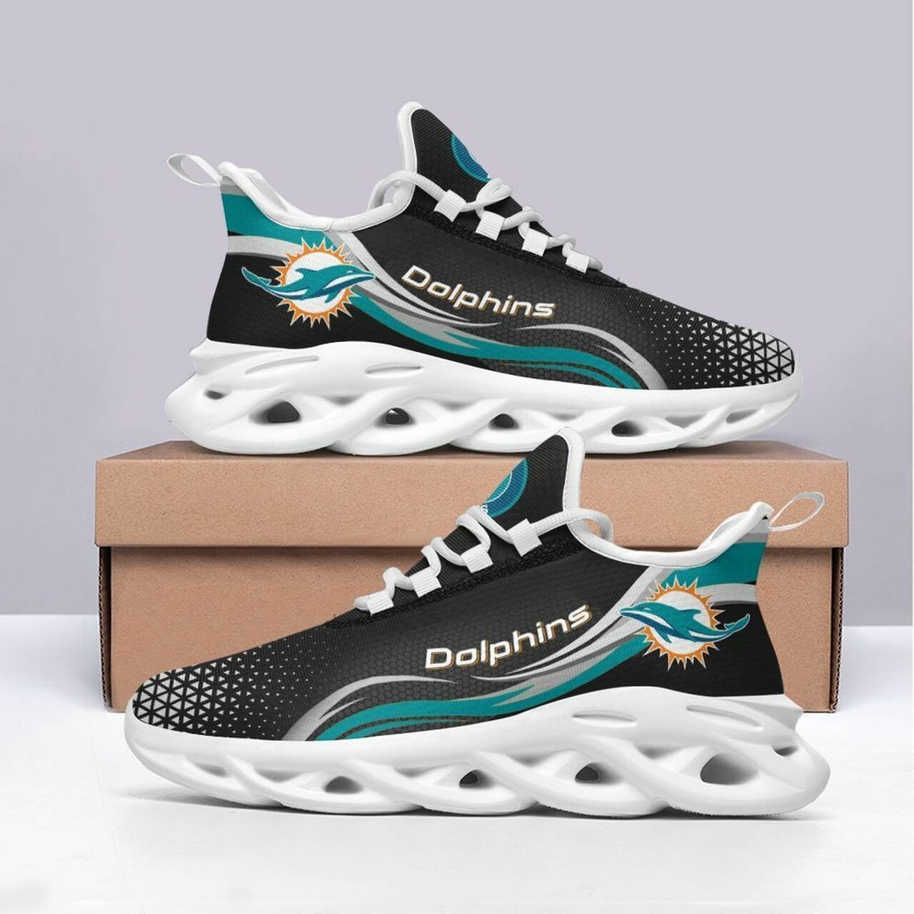 Miami Dolphins Yezy Running Sneakers Art 31