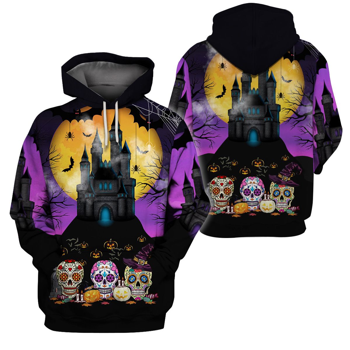 3D All-Over Printed Apparels ‘Halloween Skull’ (Hc-Hg103)