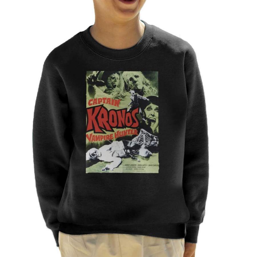 Hammer Horror Films Captain Kronos Classic Poster Kid’s Sweatshirt