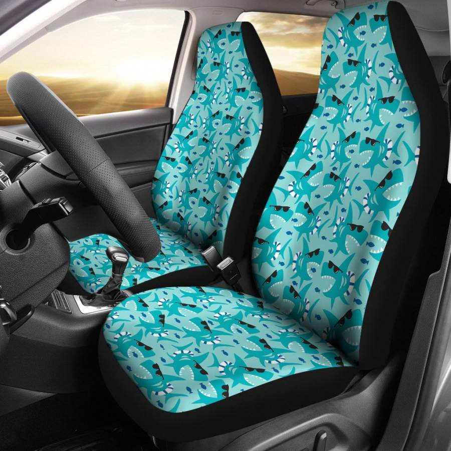 Shark Pattern Print Universal Fit Car Seat Cover