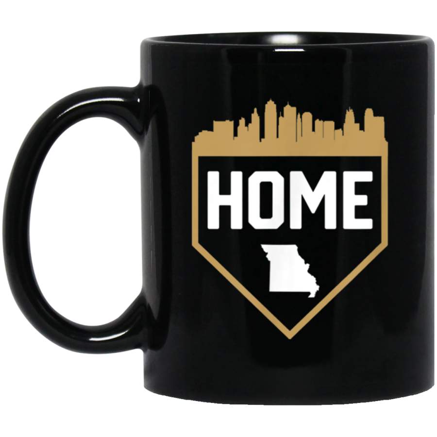 Kansas City Missouri is Home Cool Baseball Skyline Mug