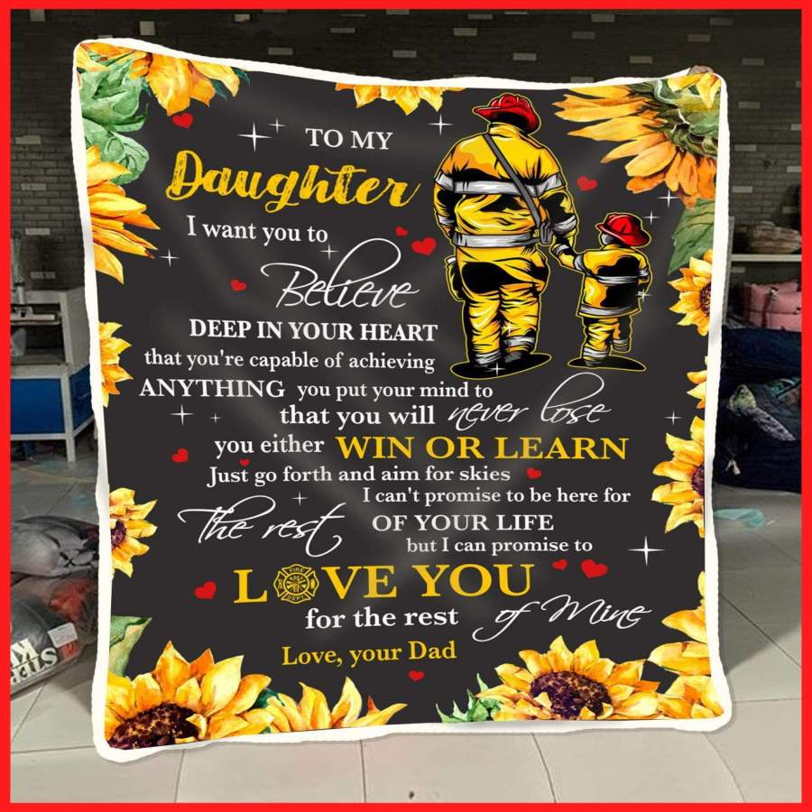 You Will Never Lose Dad Gift For Daughter Blanket