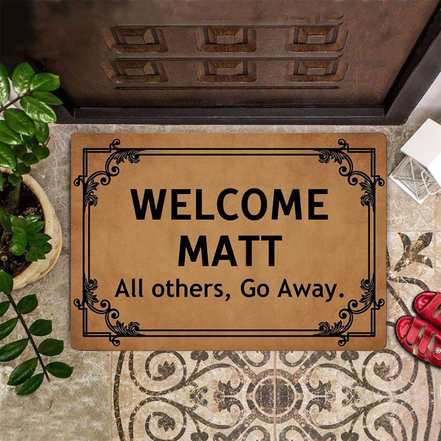 Welcome Matt All Others Go Away Doormat Funny Welcome Matt Entrance Entry Door Rug