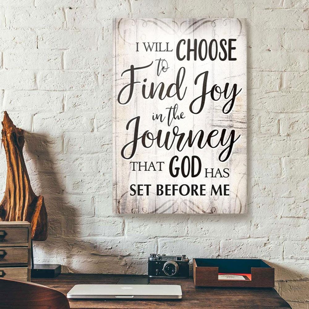 Canvas Art Prints I Will Choose To Find Joy In The Journey Pattern Wall Art Canv …