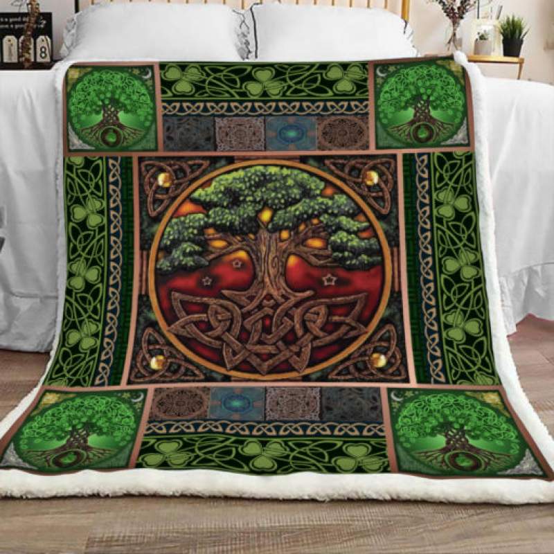 Irish Celtic Sherpa Blanket JR1701 70O56