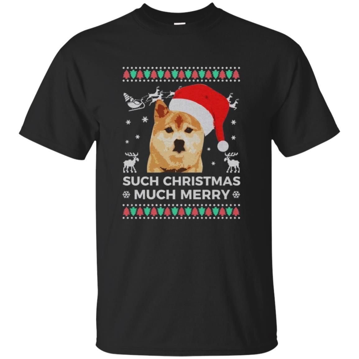 Buy Ugly Sweater Such Christmas Much Merry Long Sleeve T-Shirt