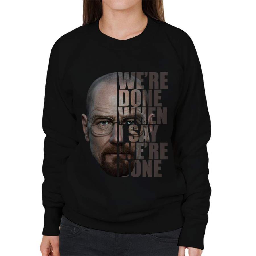 Breaking Bad Heisenberg Half Head Text Women’s Sweatshirt