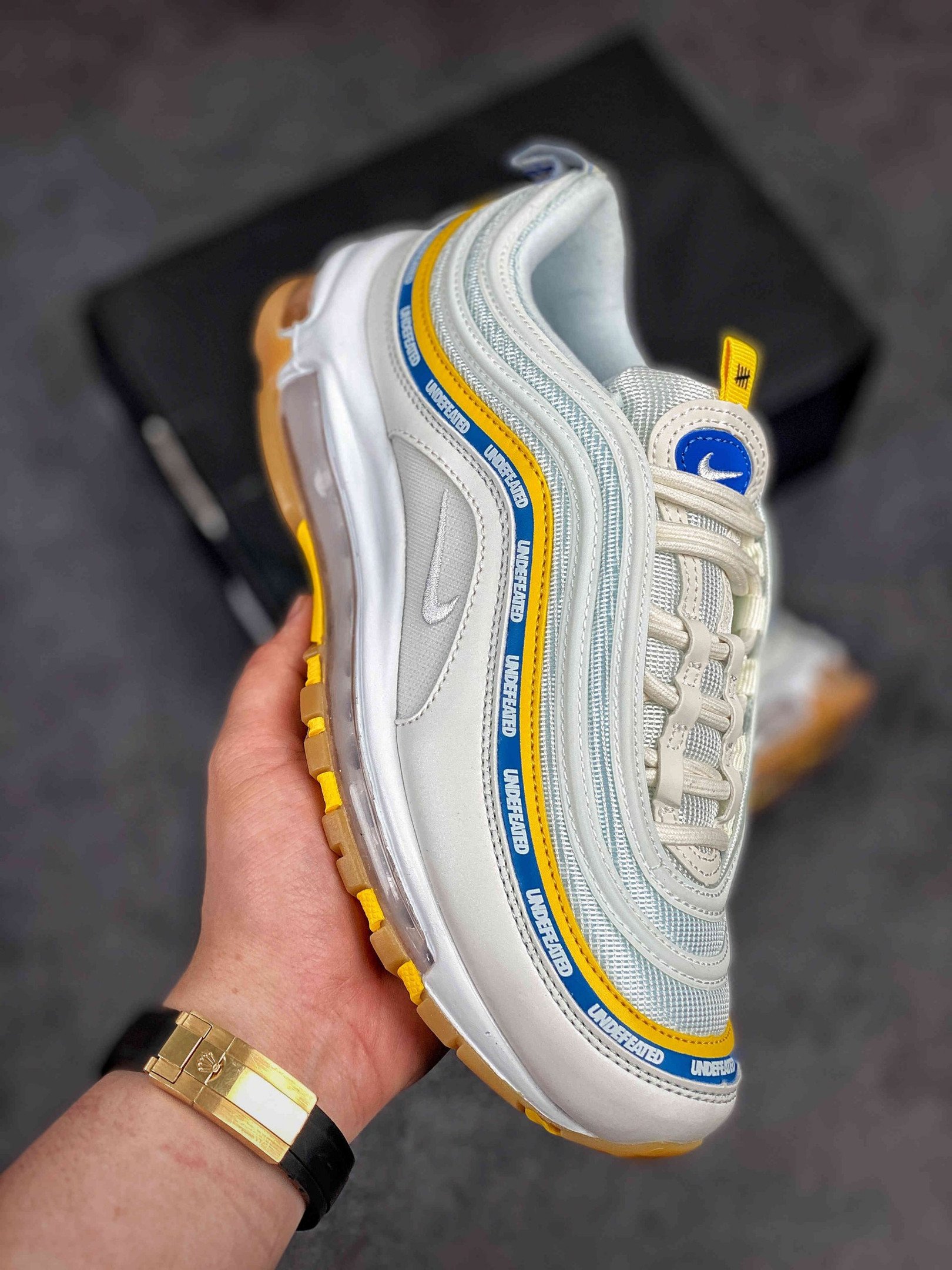 Undefeated x Nike Air Max 97 SailWhite-Aero Blue-Midwest Gold 5338784