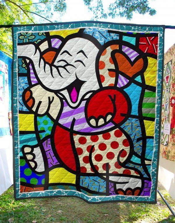 Funny Elephant Quilt Blanket Ver 4 – Quilt