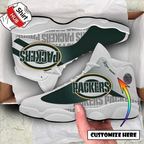 Green Bay Packers Air Jordan 13 Sneakers Customized Shoes Jd13 Sneakers Personalized Shoes Design