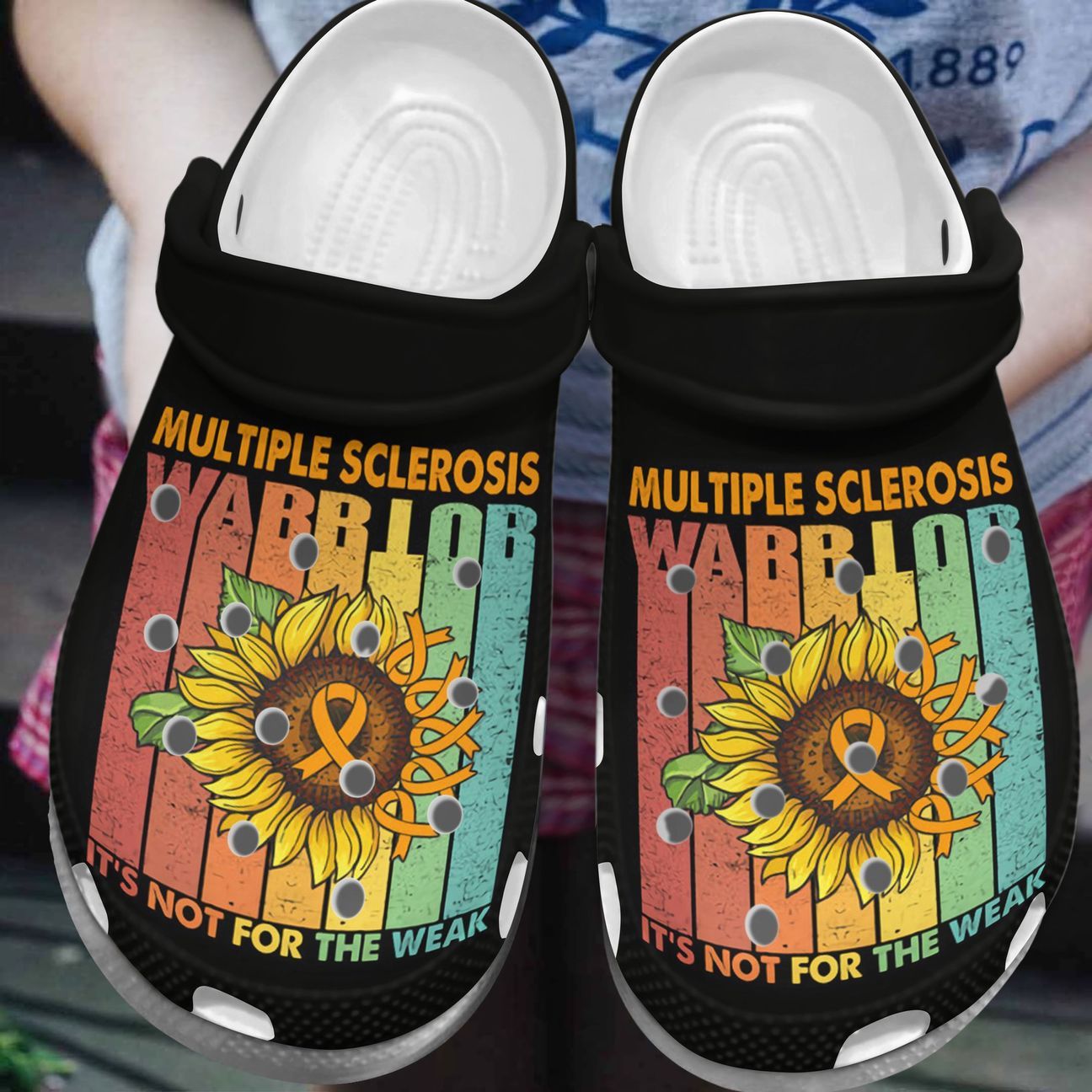 Multiple Sclerosis Personalize Clog, Custom Name, Text, Fashion Style For Women, Men, Kid, Print 3D Not For The Weak