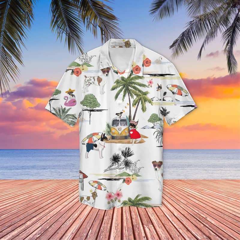 Unisex Toy Fox Terrier Beach Hawaiian Shirt