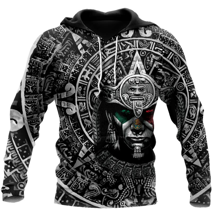 3D All Over Aztec Warrior Mexican Hoodie