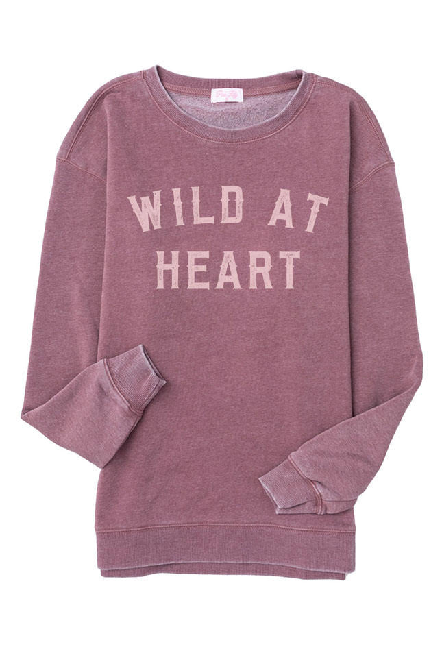 Wild At Heart Shady Mauve Graphic Sweatshirt