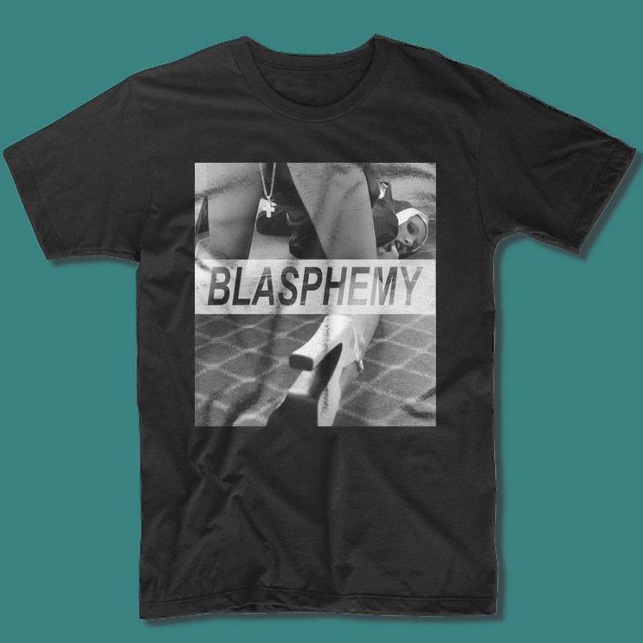 Sexy Girl Nun Nonne Religieuse Blasphemy Satan Satanic Men’S T Shirt