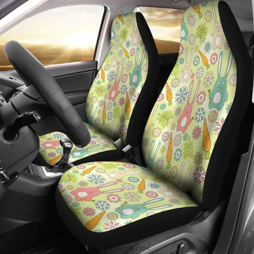 Bunny Rabbit Art Car Seat Covers Amazing Gift Ideas Unique Car Gift 2021