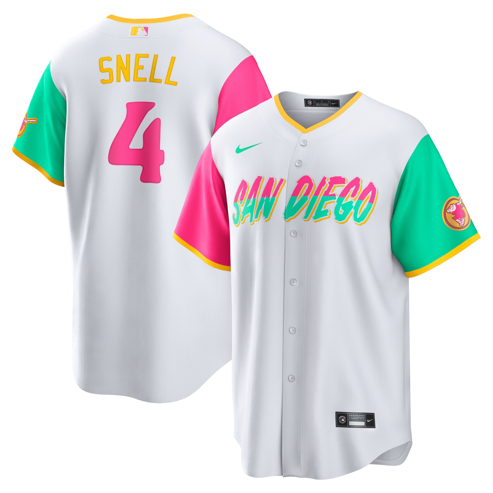 Men’s San Diego Padres Blake Snell White City Connect Player Jersey