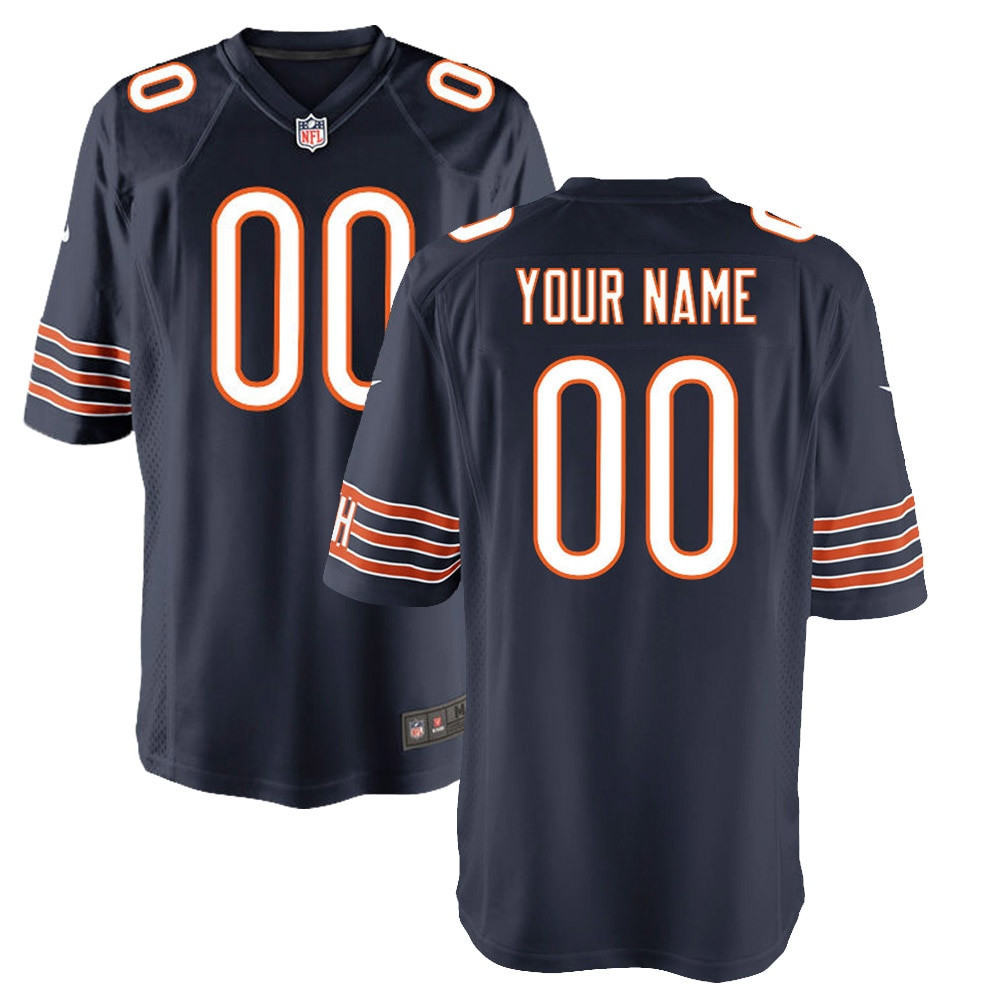 Chicago Bears Custom Game Jersey – Navy Custom Jerseys NFL