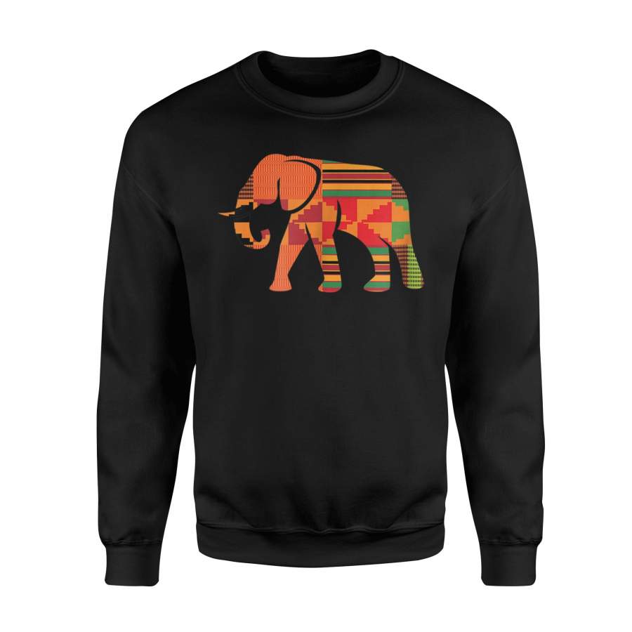 African Elephant Kente Style Classic Ghana African Sweatshirt