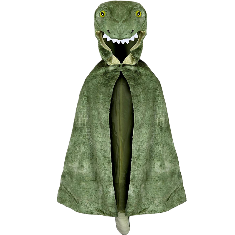 Boys Girls Triceratops T-Rex Hooded Cape Halloween Dinosaur Cosplay Baby Animal Party Fancy Dress UP Clothes Cape alx