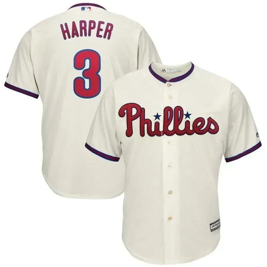 Bryce Harper Philadelphia Phillies Alternate Official Cool Base Player Jersey – Cream