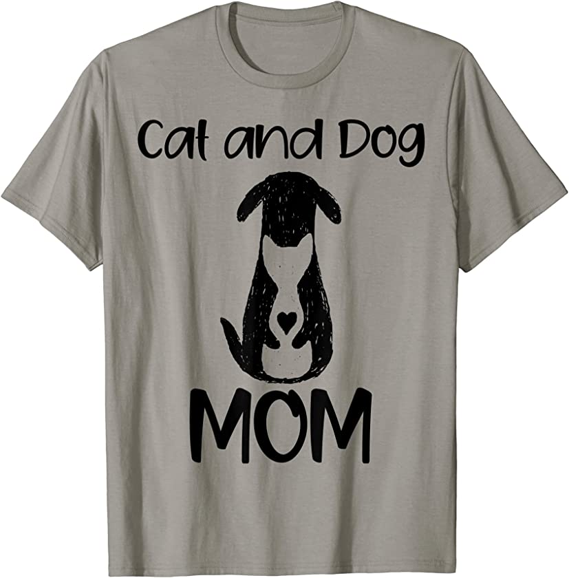 Pets Animals Cats and Dogs T-Shirt Cat Mom AF Dog Mom Puppy T-Shirt