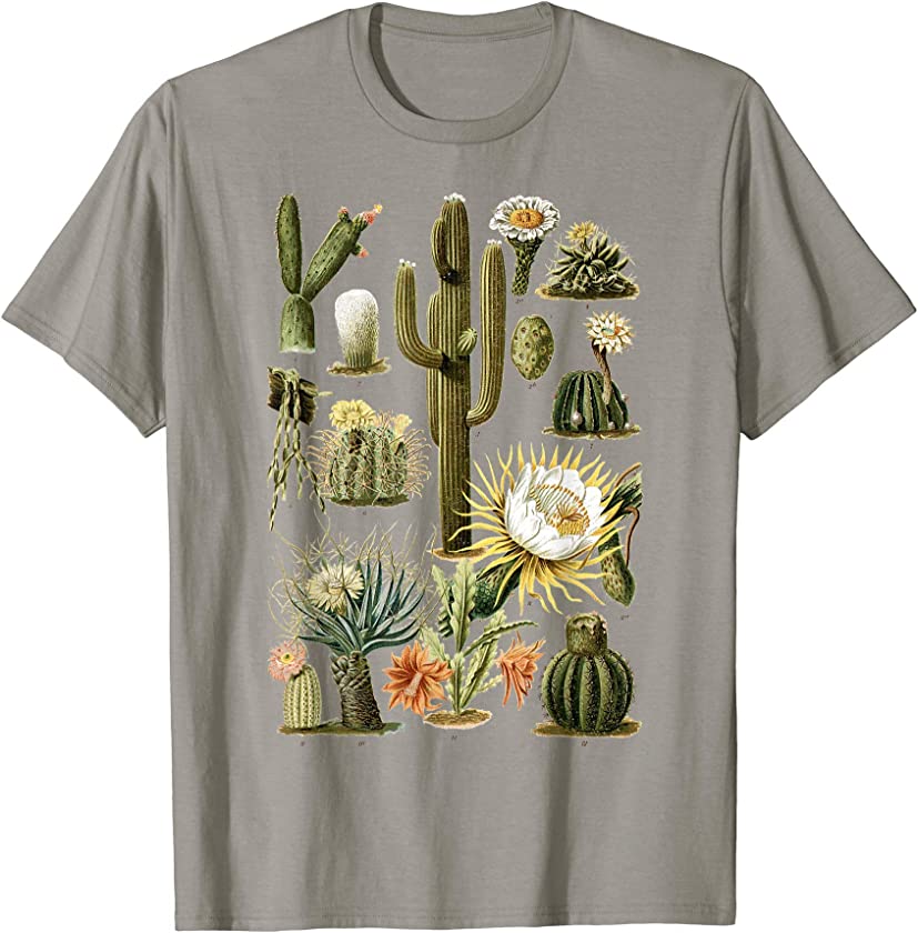 Cactus Succulent Plant Retro Vintage Cacti Botany Botanical T-Shirt