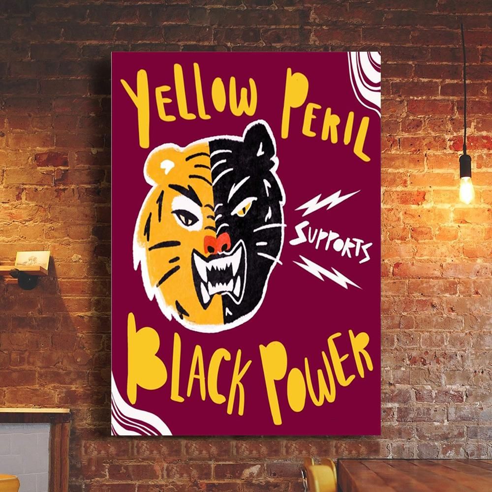 Get Now Yellow Peril Support Black Power Poster Stop AAPI Hate Asian For Black Asian American Decor