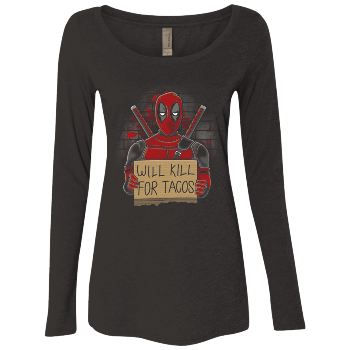 Will Kill For Tacos Womens Triblend Long Sleeve Shirt