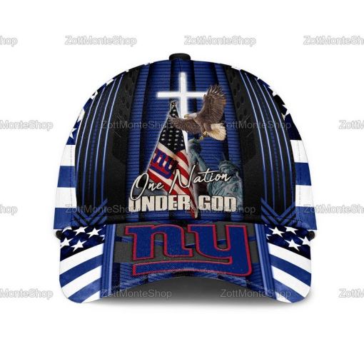 New York Giants One Nation Under God 3D Classic Cap Gift For Fan Football Lovers