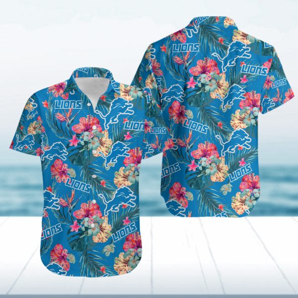 Hawaiian Shirt Island Detroit Lions Summer Button Up Ha18469