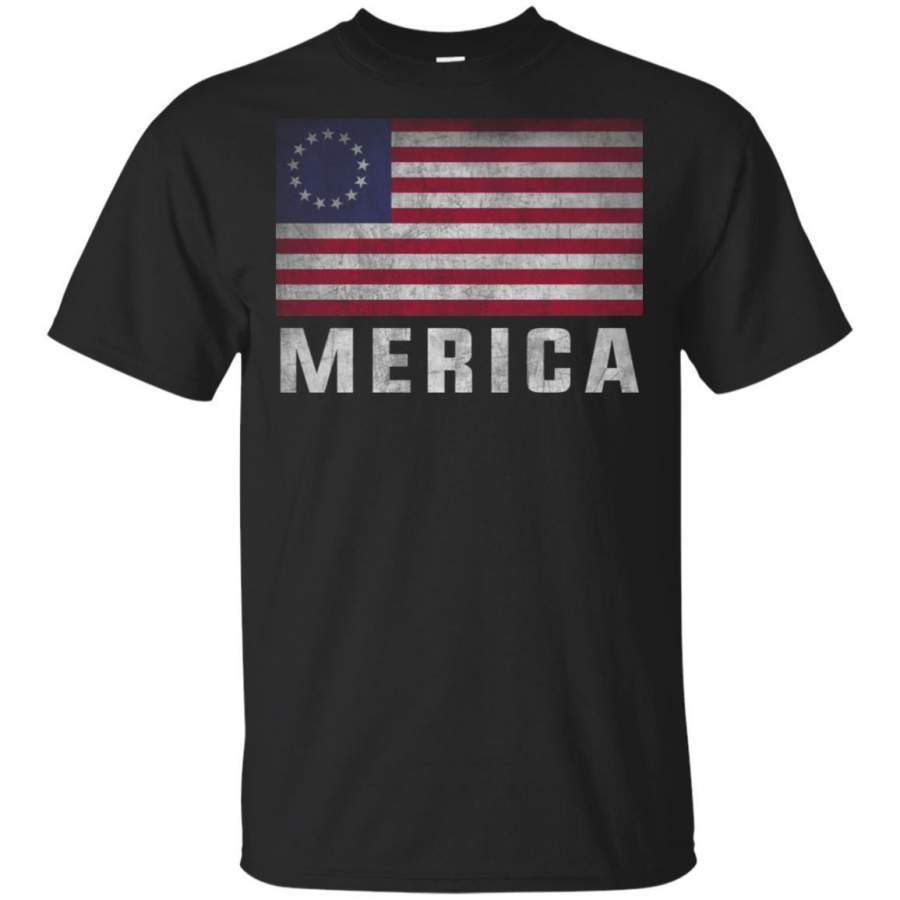 Betsy Ross American Flag 4th of July Patriotic 13 Colonies Tshirt