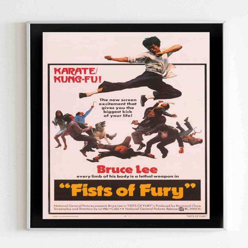 Bruce Lee Fists Of Fury Movie Poster Poster Art Design