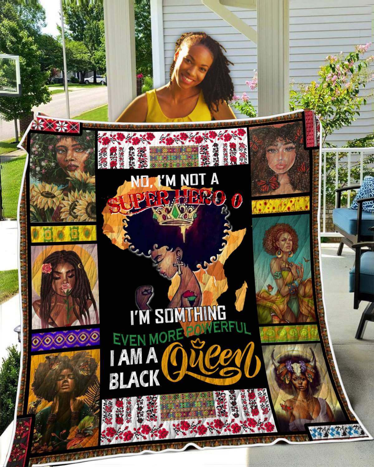 African American Quilt Designs I Am A Black Queen Quilt Pretty Melanin Woman Black History Month Gift Idea